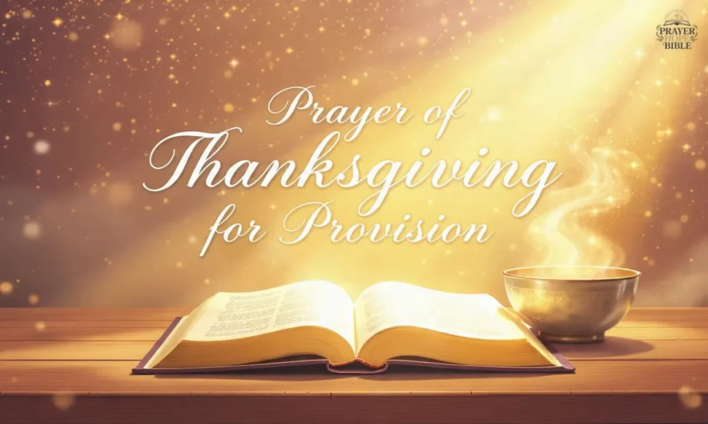 Prayer of Thanksgiving for Provision