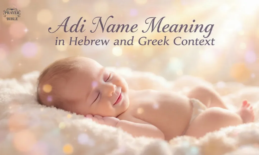 Adi Name Meaning in Hebrew and Greek Context